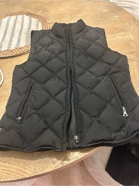 Tommy Hilfiger Black Quilted Puffer Vest - Sleeveless Zip Front